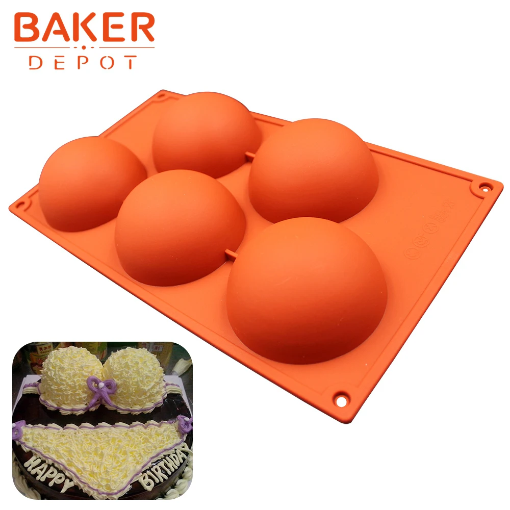 BAKER DEPOT round shape silicone cake mold large domed soap mold cake baking bakeware tools Jelly pudding chocolate pastry mould
BAKER DEPOT round shape silicone cake mold large domed soap mold cake baking bakeware tools Jelly pudding chocolate pastry mould