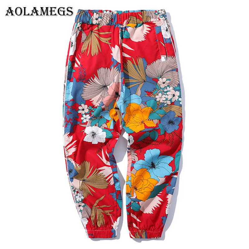 Aolamegs Pants Men Floral Printed Pants Track Pants Straight Elastic Waist Fashion High Steet Joggers Sweatpants 2018 Streetwear
Aolamegs Pants Men Floral Printed Pants Track Pants Straight Elastic Waist Fashion High Steet Joggers Sweatpants 2018 Streetwear