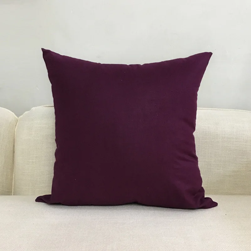 Deep Purple Color Throw Pillow Cover Cotton Cushion Cover Solid Pillowcase Cover for Office Home Decorative XF454-8
Deep Purple Color Throw Pillow Cover Cotton Cushion Cover Solid Pillowcase Cover for Office Home Decorative XF454-8