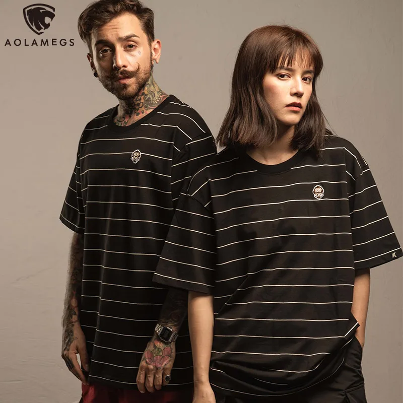 Aolamegs Men T Shirt Simple Striped Print Men's Oversize Tee O-neck Casual Tees Summer College Style High Quality Streetwear
Aolamegs Men T Shirt Simple Striped Print Men's Oversize Tee O-neck Casual Tees Summer College Style High Quality Streetwear