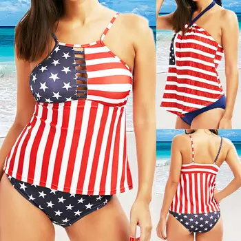 Women Bikini Set Bandage Push-Up Padded Swimwear Bathing July Fourth Star Stripe Pattern Two Piece Beachwear
Women Bikini Set Bandage Push-Up Padded Swimwear Bathing July Fourth Star Stripe Pattern Two Piece Beachwear