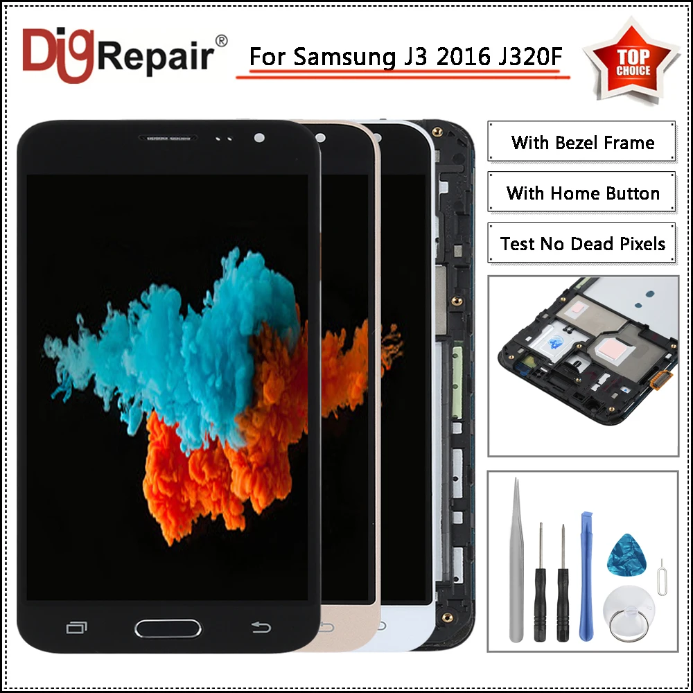 J320f LCD for Samsung Galaxy J3 2016 LCD J320F J320FN J320M LCD Display Digitizer Touch Screen J3 2016 J320f display With Frame
J320f LCD for Samsung Galaxy J3 2016 LCD J320F J320FN J320M LCD Display Digitizer Touch Screen J3 2016 J320f display With Frame