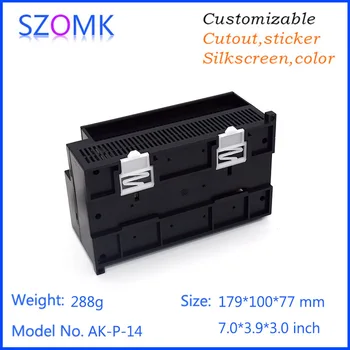 10pcs a lot abs material black plastic din rail instrument enclosure plc junction box plastic electrical box project box
10pcs a lot abs material black plastic din rail instrument enclosure plc junction box plastic electrical box project box