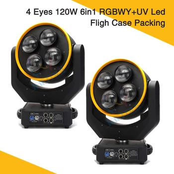 2Pcs/Lot 4*120W Led Beam Zoom Wash 6in1 RGBWY + UV Moving Head Light With Wireless Module For Night Clubs Theature Wedding 
2Pcs/Lot 4*120W Led Beam Zoom Wash 6in1 RGBWY + UV Moving Head Light With Wireless Module For Night Clubs Theature Wedding