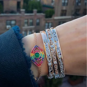 Green main stone rainbow color turkish evil eye link chain bracelet 2019 USA hot selling lucky jewelry bohemia styles
Green main stone rainbow color turkish evil eye link chain bracelet 2019 USA hot selling lucky jewelry bohemia styles