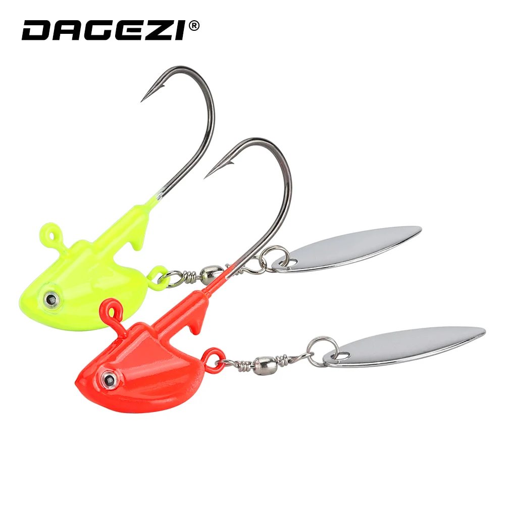 DAGEZI 1pcs Lead Head Hook 6g/10g/14g Fishing hook Lead Spinner Bait GrankHook Soft Worm Carp Fishing Tackle
DAGEZI 1pcs Lead Head Hook 6g/10g/14g Fishing hook Lead Spinner Bait GrankHook Soft Worm Carp Fishing Tackle