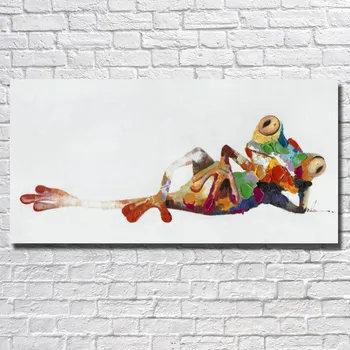 Free shipping Handmade Abstract animal Lying frog Oil Painting on Canvas Wall art Pictures for Room home Decoration No Frame 
Free shipping Handmade Abstract animal Lying frog Oil Painting on Canvas Wall art Pictures for Room home Decoration No Frame