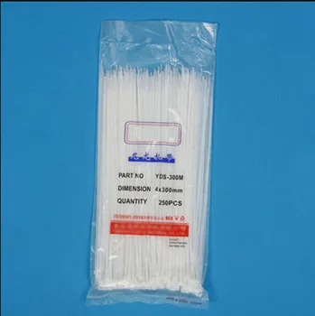 250PCS wholesale 4*300mm Self-locking Plastic Nylon Cable Ties,Wire Zip Tie free shipping 
250PCS wholesale 4*300mm Self-locking Plastic Nylon Cable Ties,Wire Zip Tie free shipping