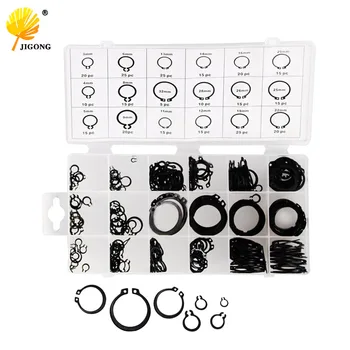 300pcs Snap ring opening E card ring circlip group sets Split baffle group set with a box pack
300pcs Snap ring opening E card ring circlip group sets Split baffle group set with a box pack