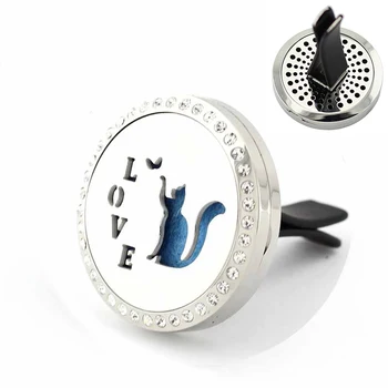 30mm Stainless Steel Animal Cat Lover Car Air Freshener Aromatherapy Essential Oil Diffuser with Vent Clip
30mm Stainless Steel Animal Cat Lover Car Air Freshener Aromatherapy Essential Oil Diffuser with Vent Clip