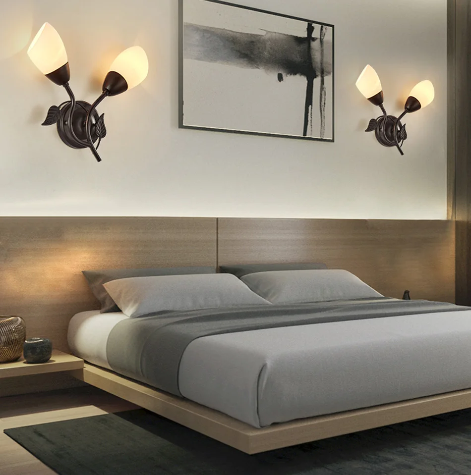 Art LED Wall Lamps Home Hotel Decoration Night Lighting Modern Wall Sconces Modern Interior Bedside Lights E14 Bulbs Mounted (1)