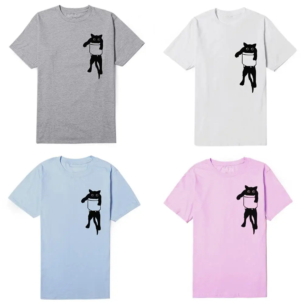Summer T-shirts Chest Pocket Cat Loose Large Size Round Neck Short-sleeved Fitness Short Sleeve Female T Shirt Women Clothing
Summer T-shirts Chest Pocket Cat Loose Large Size Round Neck Short-sleeved Fitness Short Sleeve Female T Shirt Women Clothing