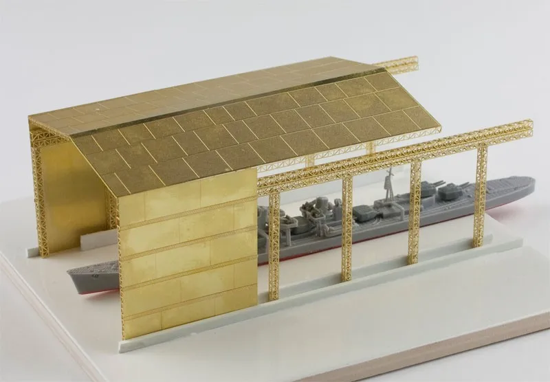 1/700 Dockyard Diorama Accessories - Covered repair dock #1 (Metal Military Building Model,Not Assembled,no boat)
1/700 Dockyard Diorama Accessories - Covered repair dock #1 (Metal Military Building Model,Not Assembled,no boat)