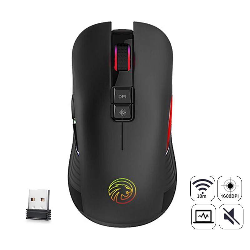 Wireless Mouse Noiseless Computer Mouse 2.4Ghz 1600 DPI Optical Gaming Mouse USB PC Mice Gamer For CF Overwatch Game Laptop
Wireless Mouse Noiseless Computer Mouse 2.4Ghz 1600 DPI Optical Gaming Mouse USB PC Mice Gamer For CF Overwatch Game Laptop