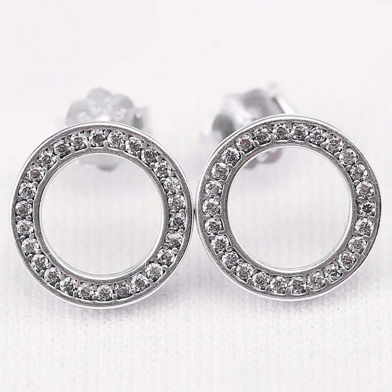 New 925 Sterling Silver Earring Sparkling Circular Forever Crystal Stud Earrings For Women Wedding Gift Fine Europe Jewelry
New 925 Sterling Silver Earring Sparkling Circular Forever Crystal Stud Earrings For Women Wedding Gift Fine Europe Jewelry