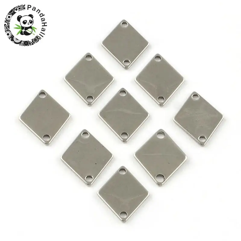 Smooth Surface Stainless Steel Rhombus Blank Stamping Tag Links, Stainless Steel Color, 14x11x1mm, Hole: 1mm
Smooth Surface Stainless Steel Rhombus Blank Stamping Tag Links, Stainless Steel Color, 14x11x1mm, Hole: 1mm