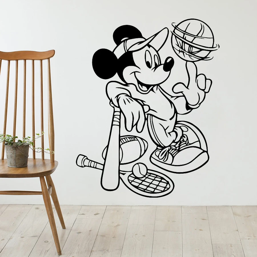 Sports Wall Sticker Mickey Mouse Baseball Vinyl Wall Decals for Baby Room Boy Removable Cartoon Decal Mural Home Ornament Z154
Sports Wall Sticker Mickey Mouse Baseball Vinyl Wall Decals for Baby Room Boy Removable Cartoon Decal Mural Home Ornament Z154