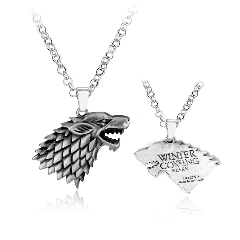 Game of Thrones Necklace 3D Wolf Head Stark Family Crest Pendant Alloy Jewelry Necklace for Men Christmas Collar Souvenir
Game of Thrones Necklace 3D Wolf Head Stark Family Crest Pendant Alloy Jewelry Necklace for Men Christmas Collar Souvenir