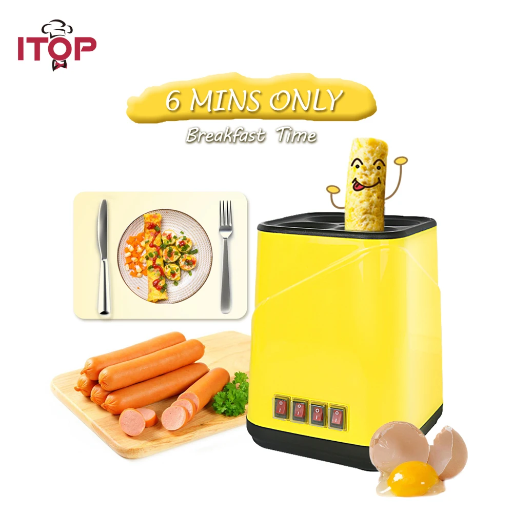 ITOP Automatic Electric Egg Roll Maker Egg Boiler Non-stick Egg Cup Omelette Sausage Machine Breakfast Machine
ITOP Automatic Electric Egg Roll Maker Egg Boiler Non-stick Egg Cup Omelette Sausage Machine Breakfast Machine