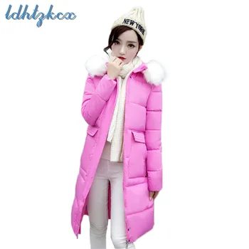 LDHTZKCX Solid Color Large Size Long-sleeved Hooded Parkas Female 2018 Winter New Fashion Mink Hair Hooded Cotton Coats LD538
LDHTZKCX Solid Color Large Size Long-sleeved Hooded Parkas Female 2018 Winter New Fashion Mink Hair Hooded Cotton Coats LD538