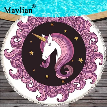 9colors lovely Unicorn Microfiber Fringe Round Beach Towel Bath Towel Yoga Mat Large for Adults Kids Toalla Tassel Print T260
9colors lovely Unicorn Microfiber Fringe Round Beach Towel Bath Towel Yoga Mat Large for Adults Kids Toalla Tassel Print T260