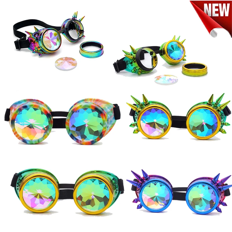 C.F.GOGGLE Kaleidoscope Colorful Glasses Rave Festival Party EDM Sunglasses Diffracted Lens Steampunk
C.F.GOGGLE Kaleidoscope Colorful Glasses Rave Festival Party EDM Sunglasses Diffracted Lens Steampunk