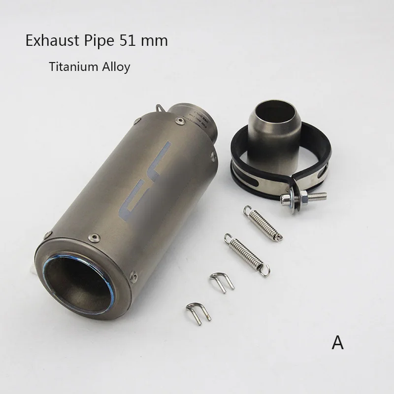 51/60.5mm Motorcycle Exhaust Tip Pipe Carbon Fiber+Titanium Alloy Universal Motorbike Escape Modified Exhaust System No Silencer
51/60.5mm Motorcycle Exhaust Tip Pipe Carbon Fiber+Titanium Alloy Universal Motorbike Escape Modified Exhaust System No Silencer