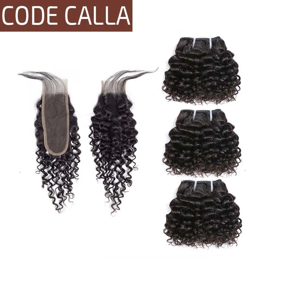 Code Calla Double Drawn Kinky Curly Brazilian Remy Human Hair Extensions 35g 6 Inch 6 Bundles With KIM K Closure Can Make A Wig
Code Calla Double Drawn Kinky Curly Brazilian Remy Human Hair Extensions 35g 6 Inch 6 Bundles With KIM K Closure Can Make A Wig