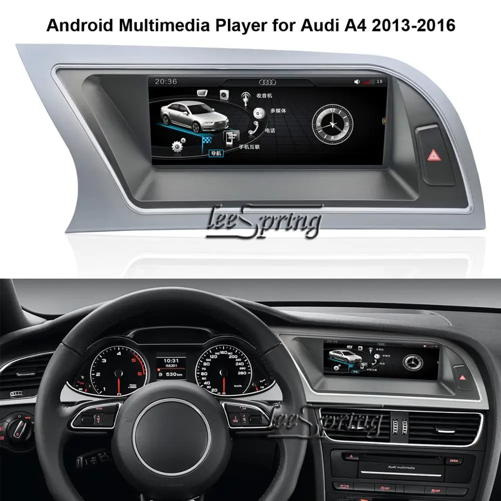 8.8 inch IPS Touch Screen Android Multimedia Player for Audi A4L 2013-2016 with GPS Navigation
8.8 inch IPS Touch Screen Android Multimedia Player for Audi A4L 2013-2016 with GPS Navigation