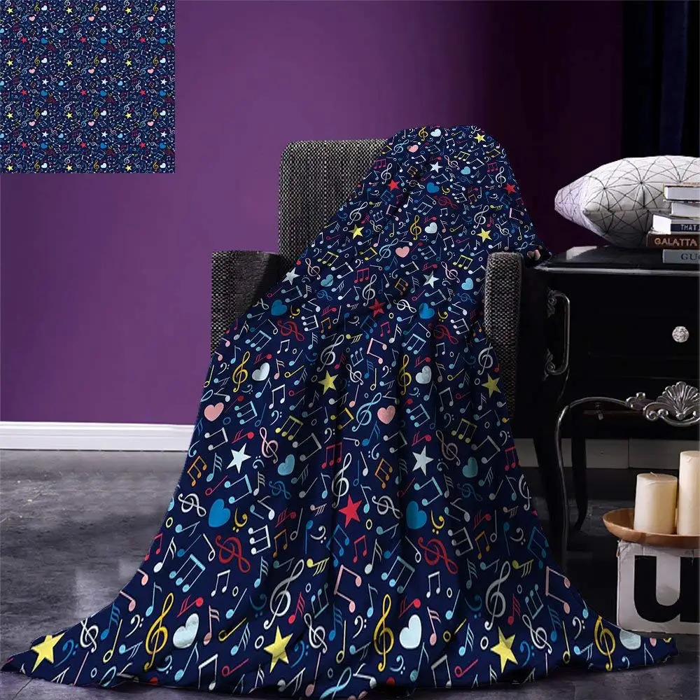 Music Throw Blanket Hearts Notes Stars Melodic Inspiration Musical Lifestyle Rhythm in My Heart Design Warm Blankets for Beds
Music Throw Blanket Hearts Notes Stars Melodic Inspiration Musical Lifestyle Rhythm in My Heart Design Warm Blankets for Beds