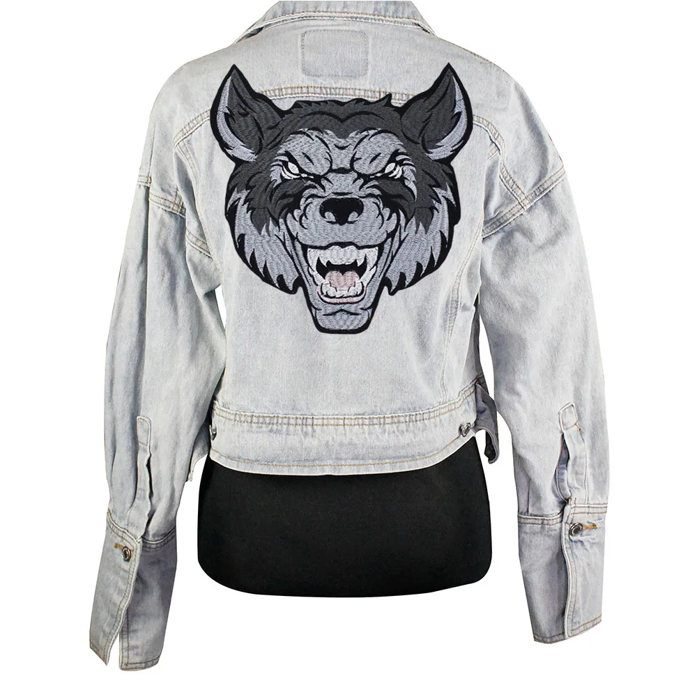 Embroidered Wolf Head Back Patches Animal Clothes Badge Iron on Stickers for Jacket Decorated Sewing Supplies A98
Embroidered Wolf Head Back Patches Animal Clothes Badge Iron on Stickers for Jacket Decorated Sewing Supplies A98