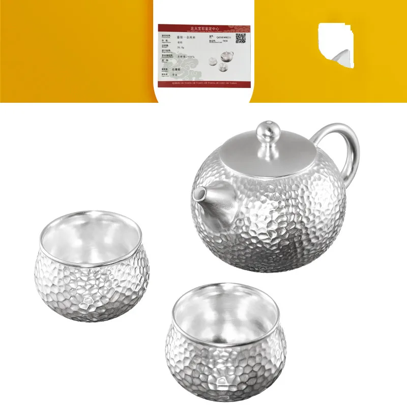 Silver tea sets 999 sterling silver Set Kung Fu tea sets home travel set to send a beautiful gift to family and friends
Silver tea sets 999 sterling silver Set Kung Fu tea sets home travel set to send a beautiful gift to family and friends