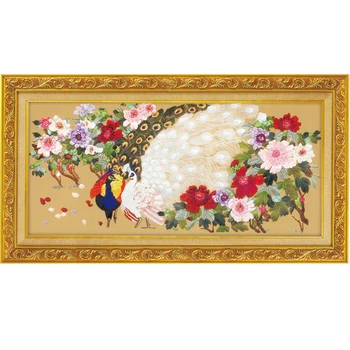 NKF Graceful Peacock Chinese Cross Stitch Patterns Handcraft Needlework Embroidery Sets Ribbon Embroidery for Home Decoration
NKF Graceful Peacock Chinese Cross Stitch Patterns Handcraft Needlework Embroidery Sets Ribbon Embroidery for Home Decoration