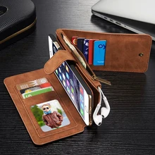 Leather Cover Case for iPhone 6 6s Plus Genuine Cow Leather Wallet Phone Bags Cases Holster Business Women Mens Card Slot Pouch