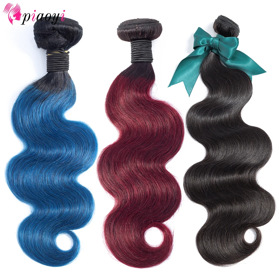Pioayi Hair Ombre Brazilian Body Wave Hair Bundles T1B/Blue Remy Human Hair Weave Bundles Extensions 12-24inch 
Pioayi Hair Ombre Brazilian Body Wave Hair Bundles T1B/Blue Remy Human Hair Weave Bundles Extensions 12-24inch