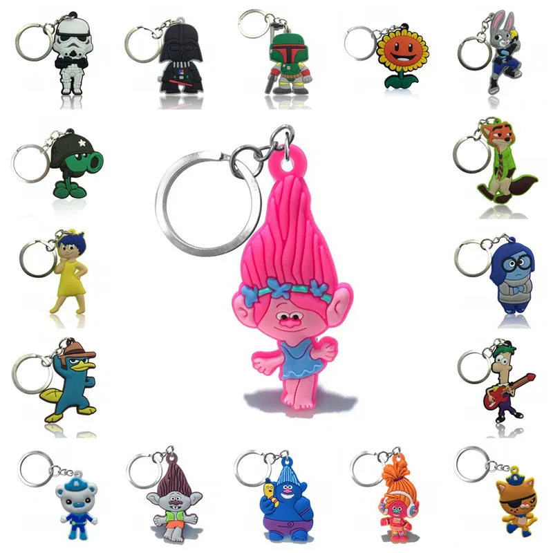 2pcs Keychain Cartoon Figure Start Wars Octonauts Inside Out Trolls Key Chain Lovely PVC Key Ring Kid Toy Pendant Key Holder
2pcs Keychain Cartoon Figure Start Wars Octonauts Inside Out Trolls Key Chain Lovely PVC Key Ring Kid Toy Pendant Key Holder