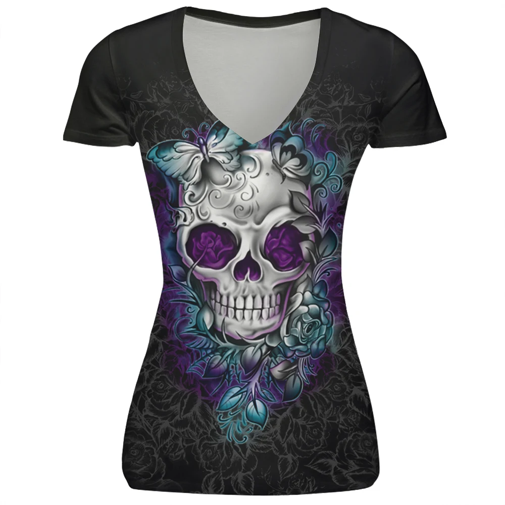 2017 New Summer T shirts 3D Skull Skeleton Series Printed Top Tees V Neck Short Sleeve Shirts Punk Rock Sexy Slim Casual Blusas
2017 New Summer T shirts 3D Skull Skeleton Series Printed Top Tees V Neck Short Sleeve Shirts Punk Rock Sexy Slim Casual Blusas