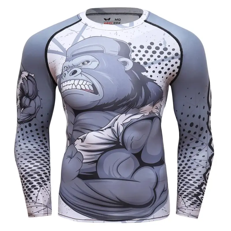 2018Mens Fitness Long Sleeves Rashguard T Shirt Men Bodybuilding Skin Tight Thermal Compression Shirts MMA Workout Top
2018Mens Fitness Long Sleeves Rashguard T Shirt Men Bodybuilding Skin Tight Thermal Compression Shirts MMA Workout Top