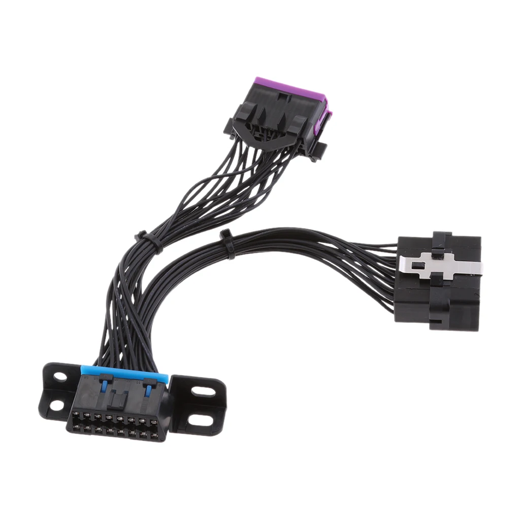 16-Pin 1 to 2 OBD2 OBD II Y Splitter Male to Female Diagnostic Connector Cable Adapter for All Cars High Performance 20.5cm 16-Pin 1 to 2 OBD2 OBD II Y Splitter Male to Female Diagnostic Connector Cable Adapter for All Cars High Performance 20.5cm