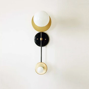 Postmodern Nordic Luxury Wall Lamp 1 Big Glass Ball 1 Small Glass Ball combination Lampshade Wall Sconce Light Bedside Light Art
Postmodern Nordic Luxury Wall Lamp 1 Big Glass Ball 1 Small Glass Ball combination Lampshade Wall Sconce Light Bedside Light Art