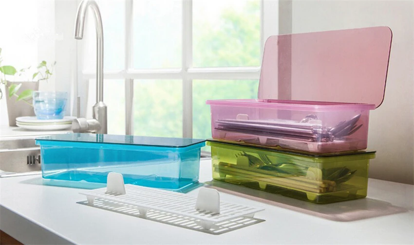 Tableware Cases Spoon Chopsticks Fork Storage Box With Drain Compartment Plastic Chopsticks Organizer Cage With Lid Cutlery
Tableware Cases Spoon Chopsticks Fork Storage Box With Drain Compartment Plastic Chopsticks Organizer Cage With Lid Cutlery