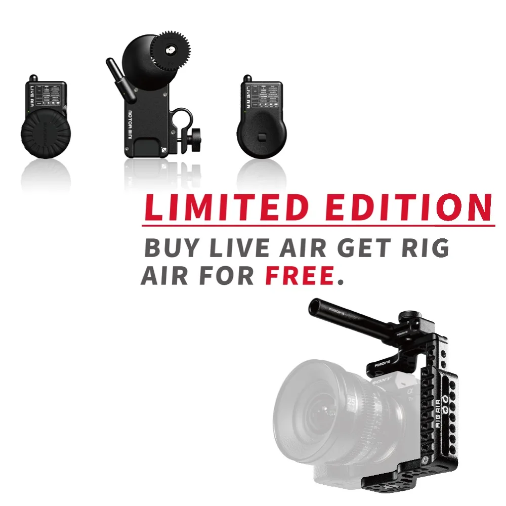 NEW PDMOVIE LIVE AIR PDL-AF And PDL-AZ Bluetooth Wireless Follow Focus System for Gimbal or SLR "Buy LIVE AIR get RIG AIR free
NEW PDMOVIE LIVE AIR PDL-AF And PDL-AZ Bluetooth Wireless Follow Focus System for Gimbal or SLR "Buy LIVE AIR get RIG AIR free