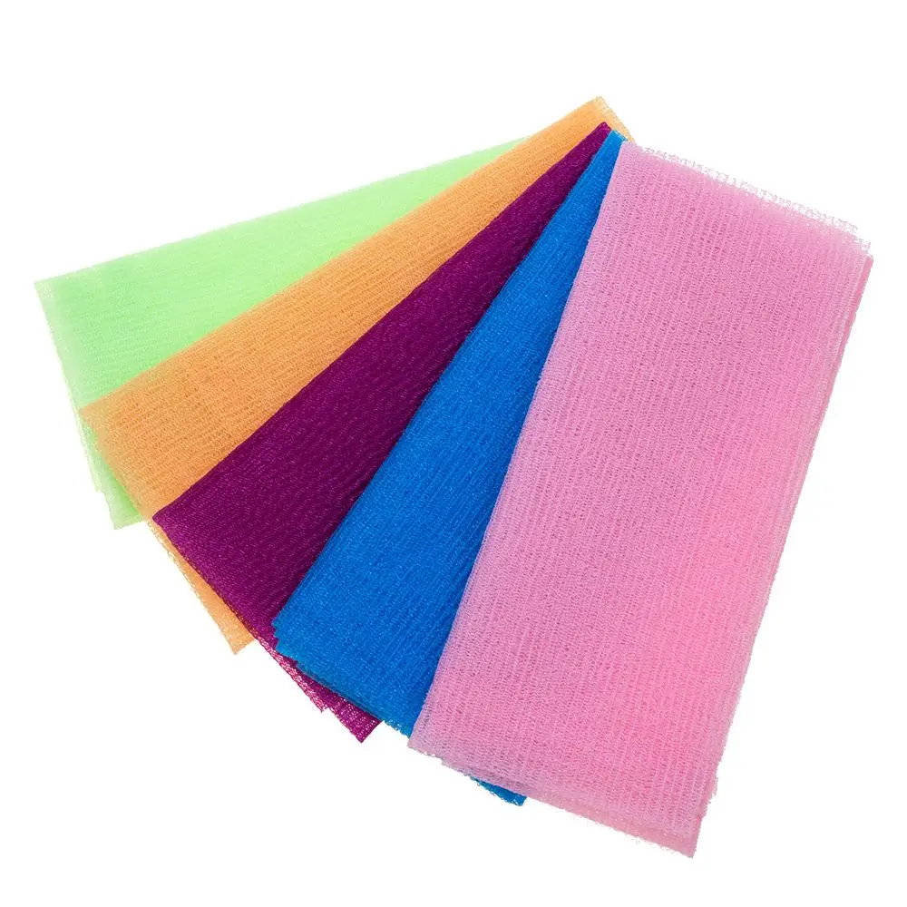 Exfoliating Nylon Bath Shower Body Cleaning Washing Scrubbing Towel Scrubbers Tools |