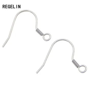 REGELIN Fashion 100pcs/lot 18x18mm Silver Tone Stainless Steel Earring Hooks Clasp Earrings Wires Findings & Components 
REGELIN Fashion 100pcs/lot 18x18mm Silver Tone Stainless Steel Earring Hooks Clasp Earrings Wires Findings & Components