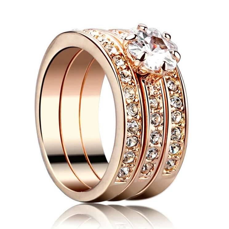 unique indian gold design of the three bands plated inlay aaa top quality zircon wedding rings - Indian Wedding Rings unique indian gold design of the three bands plated inlay aaa top quality zircon wedding rings - Indian Wedding Rings