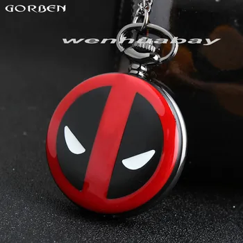 Fashion design black Deadpool Marvel quartz pocket watch unisex superman pocket watches red surface best gifts with long chain
Fashion design black Deadpool Marvel quartz pocket watch unisex superman pocket watches red surface best gifts with long chain