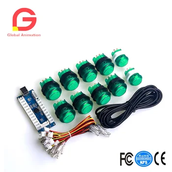 Arcade Parts Bundles Kit With LED USB PC Encoder+10 X LED Illuminated Push Buttons Inside Microswitch MAME Harness & PC Project
Arcade Parts Bundles Kit With LED USB PC Encoder+10 X LED Illuminated Push Buttons Inside Microswitch MAME Harness & PC Project
