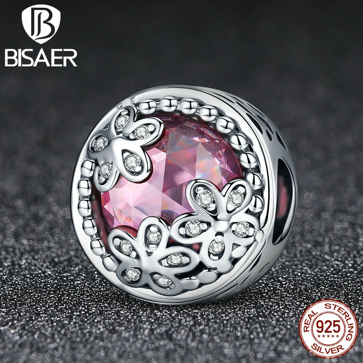 Genuine 925 Sterling Silver Radiant Heart, Elegant Flowers Pure Pink Glass Charm Charms Fit Original Pan Bracelets EDC110
Genuine 925 Sterling Silver Radiant Heart, Elegant Flowers Pure Pink Glass Charm Charms Fit Original Pan Bracelets EDC110
