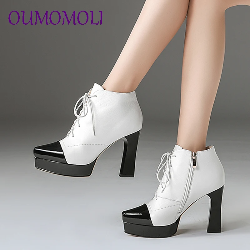 2019 new popular fashion round toe mixed colors genuine leather women shoes super high square heel platform lce-up ankle boots
2019 new popular fashion round toe mixed colors genuine leather women shoes super high square heel platform lce-up ankle boots