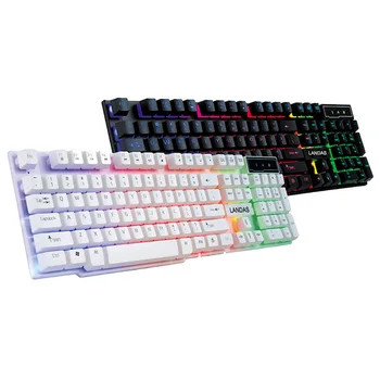 Landas USB Wired Teclado Gaming Keyboard Backlit 104Keys Teclado Gamer Led keyboard with Similar Mechanical Feel For Desktop PC
Landas USB Wired Teclado Gaming Keyboard Backlit 104Keys Teclado Gamer Led keyboard with Similar Mechanical Feel For Desktop PC